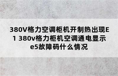 380V格力空调柜机开制热出现E1 380v格力柜机空调通电显示e5故障码什么情况